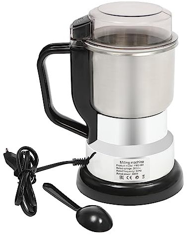 BAOCHADA 220 V 300 W Elektrisk Multifunktionell Kaffekvarn Med Borste Och Sked, 500 L Kapacitet Elektrisk Kaffekvarn Rostfritt Stål För Kaffebönor Linfrön Nötter Kryddor Spannmål