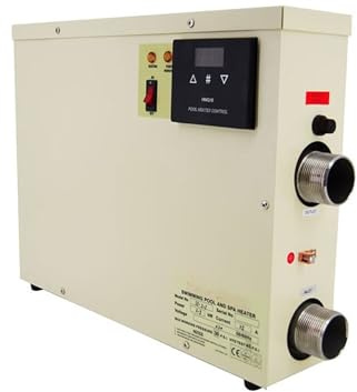 EBAYTV Poolheizung, 15KW Warmwasserbereiter Schwimmbad Badewanne Thermostat Schnelle Heizung Hochtemperatur-Sicherheitsschutz(Single Phase 220v)