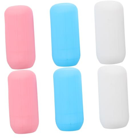 Veemoon 6pezzi Copribottiglie in Silicone Elastiche Per Viaggi Di Perdite Coperture Per Contenitori Da Viaggio Manicotti Per Bottiglie Di Shampoo e Lozione