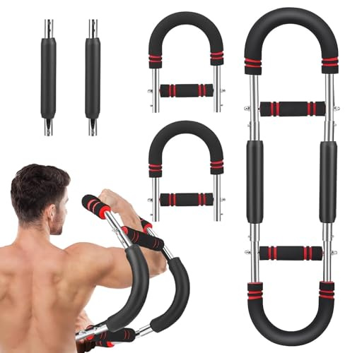 Barra De Entrenamiento De Resorte Ajustable,20-60 Kg Ajustable Twister Armtrainer,entrenador De Brazo Giratorio En Forma De U,Equipo De Entrenamiento De Pecho,ajustable,Para Brazos,Hombros,Abdominales