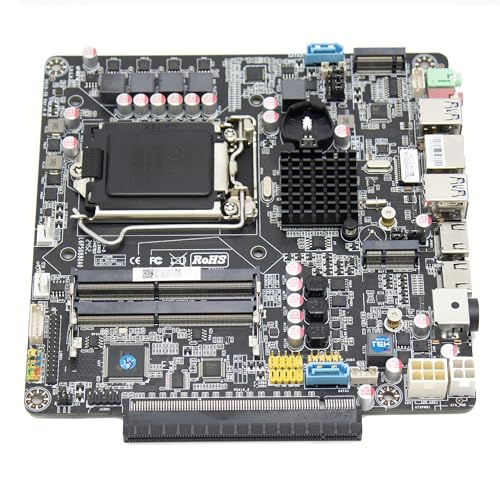 SIMPLETEK - Mini ITX LGA1200 Mainboard für CPU 10. - 11. Gen, 2× DDR4 bis 64GB, 2× SATA, M.2, GPU-Steckplatz, HDMI, LAN, Audio, LVDS