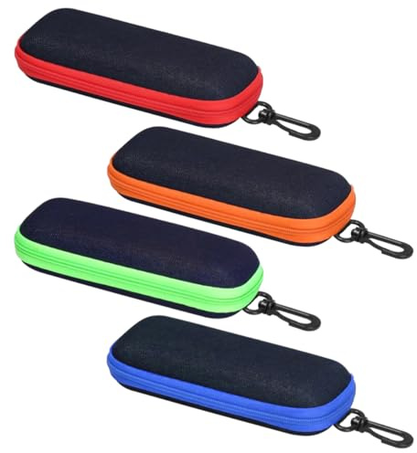 4 Piezas Estuche de Gafas para Presbicia, Miopía, Gafas de Sol (4 Colores)