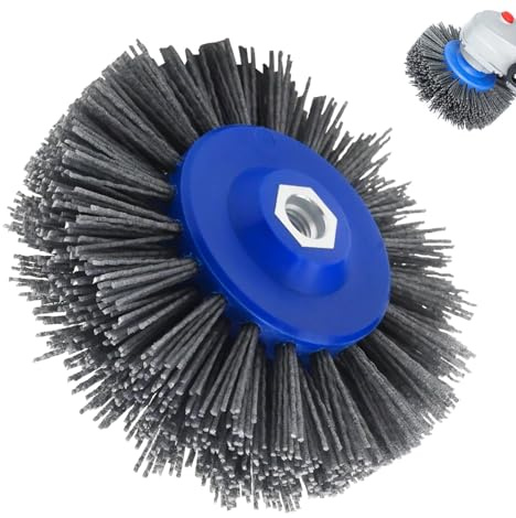 MospdyGear Spazzola Abrasiva in Nylon da 150 mm, Grana 80, Polierwalze per Trafilatura di Fili, Spazzola Compatibile con M14 per Satinatura (Grana 80)