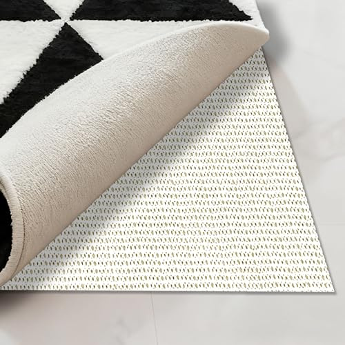 Halkfritt Mattunderlägg 110 x 220 cm Halkfri Under Halkskyddsmatta Kan Skäras Till för Släta Hårda Trägolv Greppunderlag, benvit