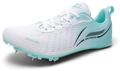 sekiueo Scarpe da Atletica Leggera Uomo Donna Scarpe da Corsa E Gara Professionali con Chiodi Traspiranti E Leggere per Ragazzi E Ragazze,Blu,34 EU