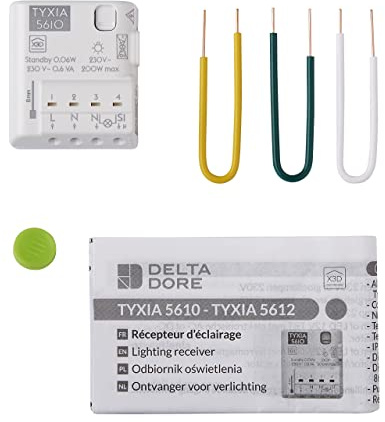 Delta Dore Tyxia 5610 Funkempfänger für Beleuchtungssteuerung Ein/Aus – Zentralisierung | smarte Beleuchtung – 6351400, White