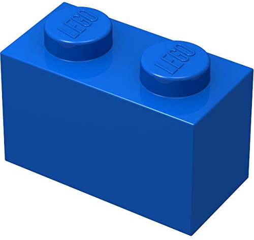 LEGO Classic Pack of 100 1x2 Stones (3004) with Stone Separator (Blue)