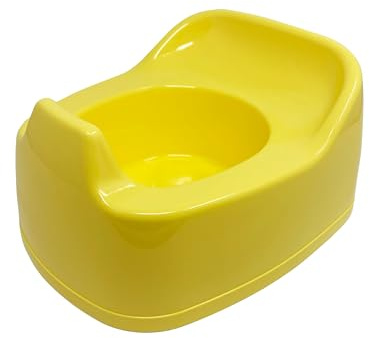 Children Junior Training Potty Toilet Toddler Baby Kids Trainer Chamber Seat Plastic Chair with Cut Out Slot for Easy Carrying, Easy Empty & Clean (H-1 x Yellow Potty Chamber)