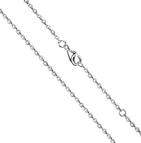 OSTAN Silberkette Damen Kette Ohne Anhänger, Nur Kette Erbskette Ankerkette Damen, Frau Sterlingsilber Halskette Frau Lang Silber 925 Chain Dünne Feine Silber Kette (45+5cm)