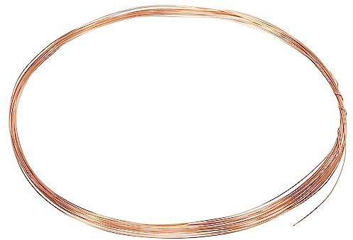 PATIKIL 16.4 Feet Solid Bare Copper Wire, 29 Gauge 99.9% Pure Copper Wire 0.3mm Soft Beading Wire Metal Plant Stem Ties for Jewelry Craft (5m)