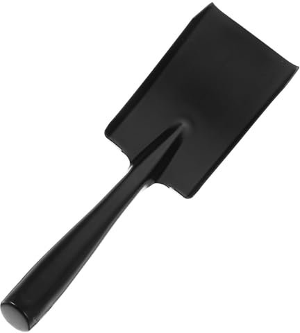 Holibanna Pelle De Plage De Jardinage Cuillère à Cendres Truelle De Jardin en Métal Pelle De Cheminée Pelle à Charbon De Barbecue Pelle à Feu en Petite Pelle Miniature Acier Au Manganèse