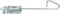 Connex Bolzenstangenriegel - Ø 16 x 400 mm - verzinkt/Tiefenverriegelung/Bolzen-Stangenriegel mit Schlaufe/Torfixierung für Flügeltore/Toranker/Torriegel/Torbeschlag / DYB2900041