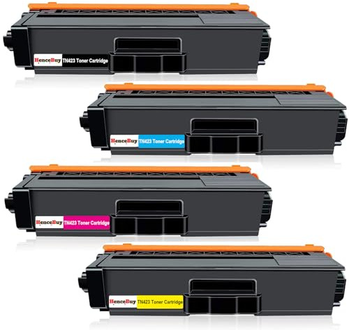 HenceBuy TN423 TN421 tonerkassetter för Brother TN-423 TN-421 kompatibel med HL-L8260CDW HL-L8360CDW MFC-L8690CDW MFC-L8900CDW DCP-L8410CDW DCP-L8410CDN (svart cyan magenta gul, 4-pack)