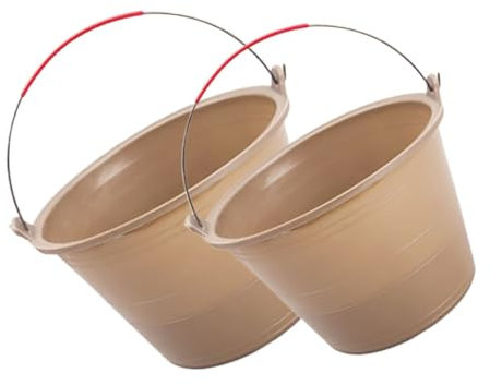 Gadpiparty Seau De Mélange De Ciment Résistant À Lusure 2 Pièces pour Chantier Et Nettoyage Extérieur