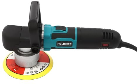 Pulidora de coche, pulidora excéntrica, eléctrica con 6 niveles de velocidad ajustables, para pulir coches, muebles, suelos, 33 x 13 cm