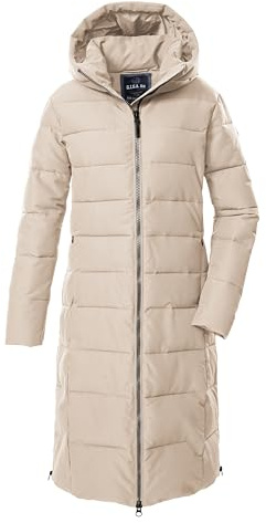 G.I.G.A. DX Mujer Abrigo acolchado/parka acolchada/abrigo funcional en plumón con capucha GW 88 WMN QLTD CT, hellbeige, 44, 43534-000