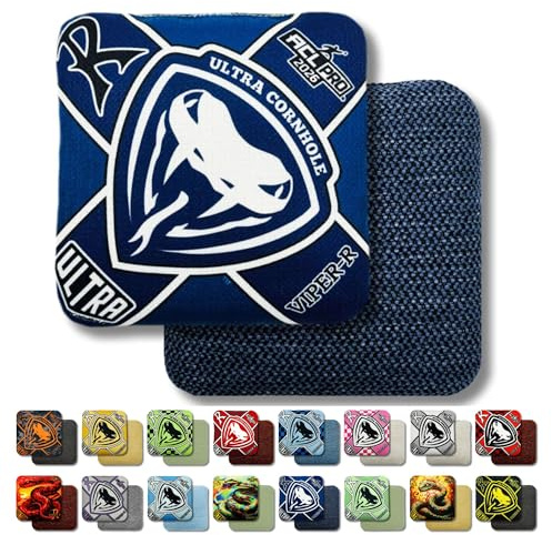 Ultra Cornhole Bags Viper-R Cornhole - Juego de Bolsas de Cornhole, Aprobado por ACL (Azul Marino)
