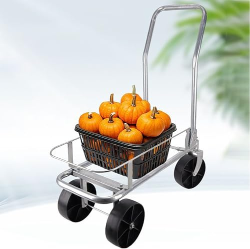 Chariot à Main Flexible pour la Collecte des Fruits et légumes, Chariot de Transport à Plateau Pliable et Mobile