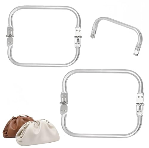 THQAE 2 Pezzi Chiusura Borsa Uncinetto, Chiusura Clutch, Chiusure Per Borse Uncinetto, Borsa in Alluminio Manico, per Borsa Fai da Te, per Borsa Frizione Artigianato Progetti