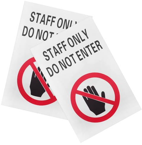 NUOBESTY Lot de 2 Panneaux D'avertissement « Défense D'entrer » Autocollants 20x30 Cm en Plastique Résistant aux Intempéries, Panneau de Zone Réglementée pour Sécurité Propriété Privée
