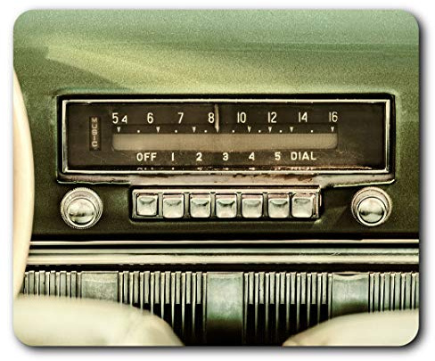 Old Car Radio Vintage Classic Mouse Mat Pad Computer PC Laptop Gaming Office Home Desk Accessory Gadget 21956