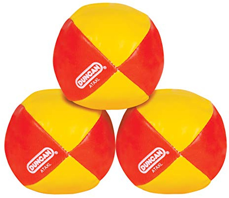 Duncan Toys Juggling Balls, 3 Pack, Vinyl Circus Balls, Red and Yellow