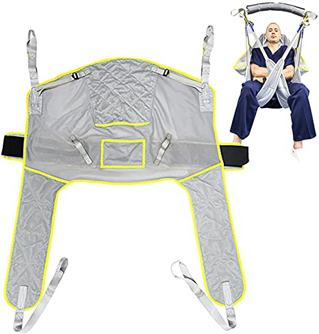 DBMGB Imbracatura per Sollevatore Disabili, Cinghia di Trasferimento, i Pazienti e Disabilità, Imbracatura per Toilette e Sedia da Doccia, Superficie in Mesh Traspirante e Confortevole, Carico-230kg