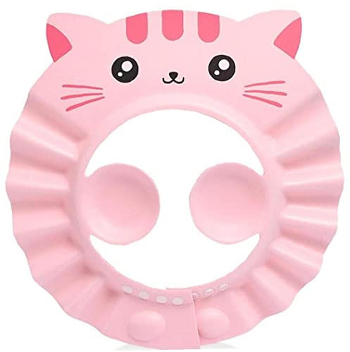 Froiny Baby Safe Shampoo Shower Cap Bathing Bath Protection Soft Hat for Newborn Washing Hair Cover Shield Ear Protector, Pink