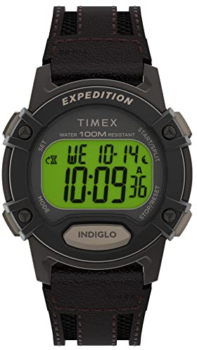 Timex Expedition CAT5 mäns 41mm läderrem Watch TW4B24500