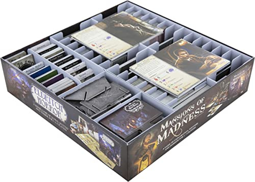 Feldherr Organizer kompatibel mit Arkham Horror: Dunkle Fluten + Geheimnisse des Ordens - Brettspielbox