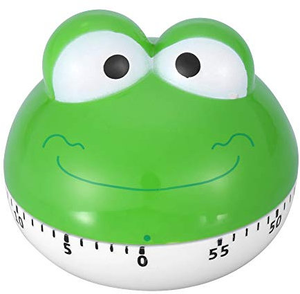 Küchentimer Manueller Kochtimer Erinnerung 60-Minuten-Mechanische Countdown-Uhr Zeitmanagement Backen und Kochen Eieruhr(Grüner Frosch)