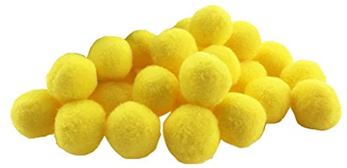 zalati Pompon 100 palline piccole decorazioni artigianali accessori fai da te per scuola materna puntelli - Giallo