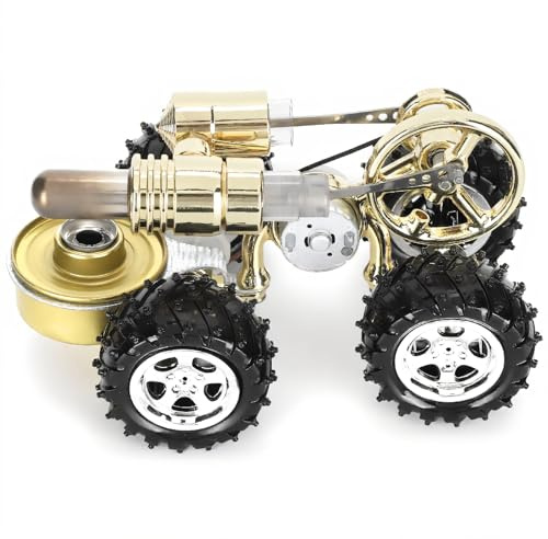 KUIDAMOS Retro Stirling Motor De Aire Caliente Stirling Engine Model Kit Estilo Retro, Generador De Coche, Modelo 15,8 X 11,4 X 9 Cm, Aleacin De Zinc, Locomotoras De Moteurs