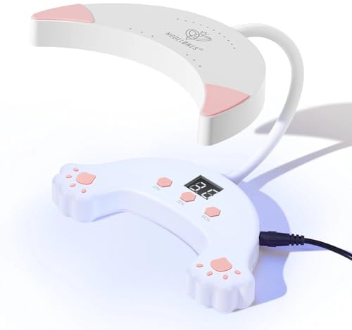 modelones UV LED Nail Lamp, Gooseneck UV Light for Gel Nails, 48 W Nail Light for Gel Polish with 3 Timers and LCD Display, LED Lamp for Fast Curing Gifts for Women Girls