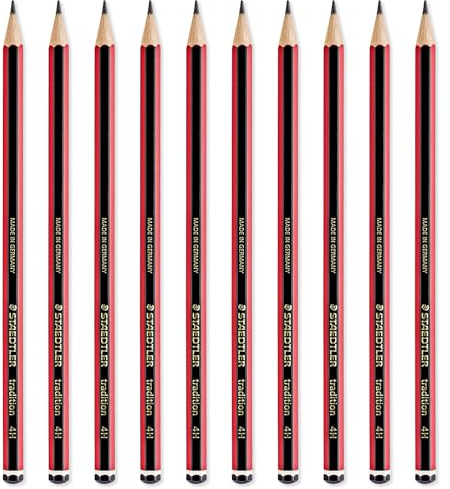 STAEDTLER Tradition Pencil - Drawing Sketching Art - Pack of 10 Pencils - Grade 4H