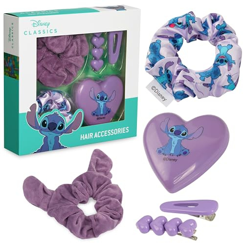 Disney Stitch Mollette Capelli e Accessori, Scrunchies, Spazzola - Regalo Ragazza