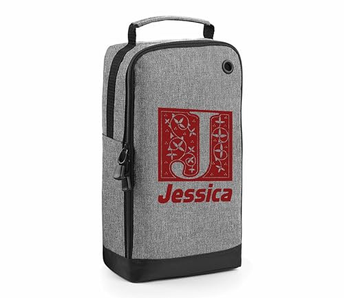 Personalised Name + Letter Boot Bag: Name + Letter Gifts for Boys & Girls - Shoe Bag for Name + Letter Gear Style 3