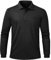 Tyhengta Langarm Poloshirt Herren Golf Shirt Schnell Trocknendes Polo T-Shirt Sport Tennis Polo Tops mit Tasche Schwarz,L