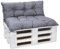 Setgarden® Palettenkissen-Set, Kissen für Gartenmöbel aus Paletten, Outdoor Rücken und Sitzkissen, Gartensitzkissen viele Farben und Größen (Hellgrau, Set 120x60 sitzkissen + 120x40 rückenkissen)