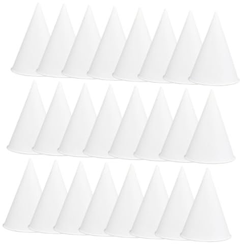 Didiseaon 200 Pezzi bicchiere di carta coppa di gelato crema cucchiaio da gelato bicchieri di carta cono di neve coppa gelato coppa di palline di gelato cono gelato bianca