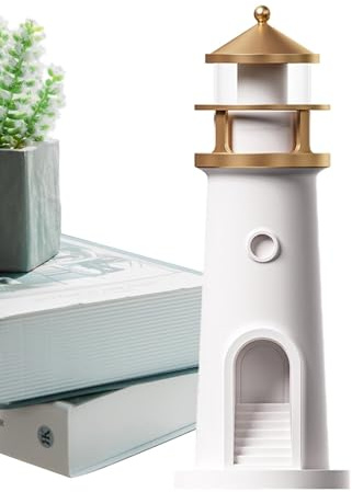 DzpKrka Luz nocturna de faro, luz nocturna náutica, lámpara de proyección de luna, proyector de, decoración del hogar temática náutica, luz nocturna costera, lámpara de proyección de