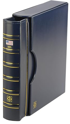 LIGHTHOUSE - GRANDE Classic Coin Album 3-Ring Binder for Grande and ENCAP Pages - With USA Emblem and Matching Slipcase