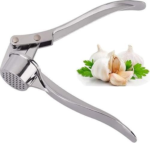 B.P.4.U Professional Kitchen Garlic Press/Mincer/Crusher UK, Peeler Squeezer Heavy Duty Garlic Presser,User-Friendly Chopper, Easy to Clean and Durable