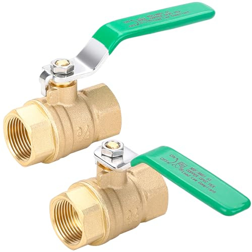 WYNNsky 2PCS 3/4’’ NPT Ball Valve, Lead-Free Brass, Full Port Shut Off Valve