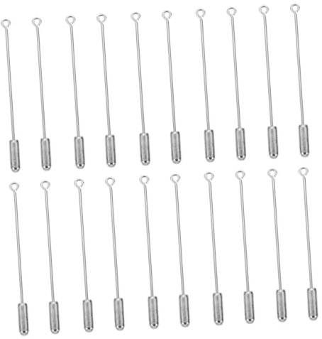 JOINPAYA 20 Piezas Broches de Cobre Plateados de 70 MM Alfileres de Aguja Larga para Manualidades Accesorios de Joyería DIY para Ropa Imperdibles Metálicos Seguros para Hombres y