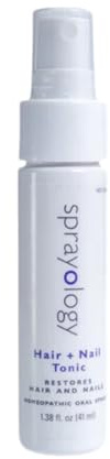 Sprayology Hair + Nail Tonic | Homeopathic & Natural Hair & Nail Health Spray | Promotes Hair Growth, Strong Nails & Healthy Scalp | Thuja, Riboflavin, Stinging Nettle, Avena, Niacinamide (1.38 fl oz)