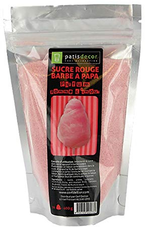 PATISDECOR Sucre Barbe à Papa Pomme d'Amour 400 g