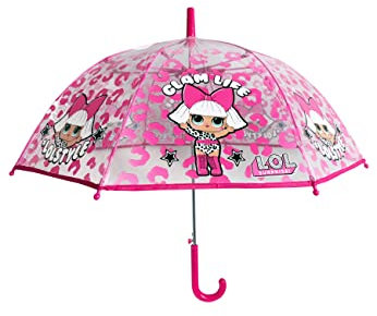 L.O.L. Surprise! Kinder Mädchen Automatik Regenschirm Stock-Schirm Kuppelschirm Pink