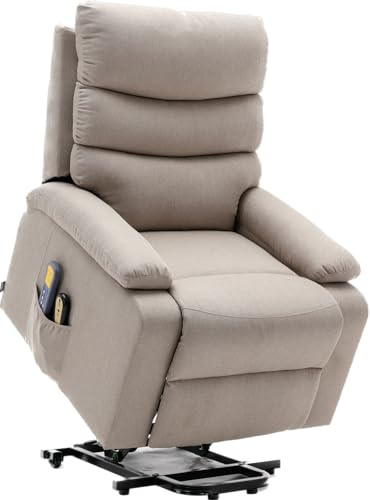 Astan Hogar Sillón Relax con Función Auto-Ayuda (Levanta Personas), Reclinación Eléctrica, Masaje Y Termoterapia, Modelo Ceci AH-AR10520AR