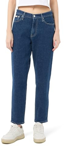 Calvin Klein Jeans MOM Jean J20J224520 cónico, Mezclilla (Denim Dark), 25W / 28L, Mezclilla (Denim Dark), 25W x 28L